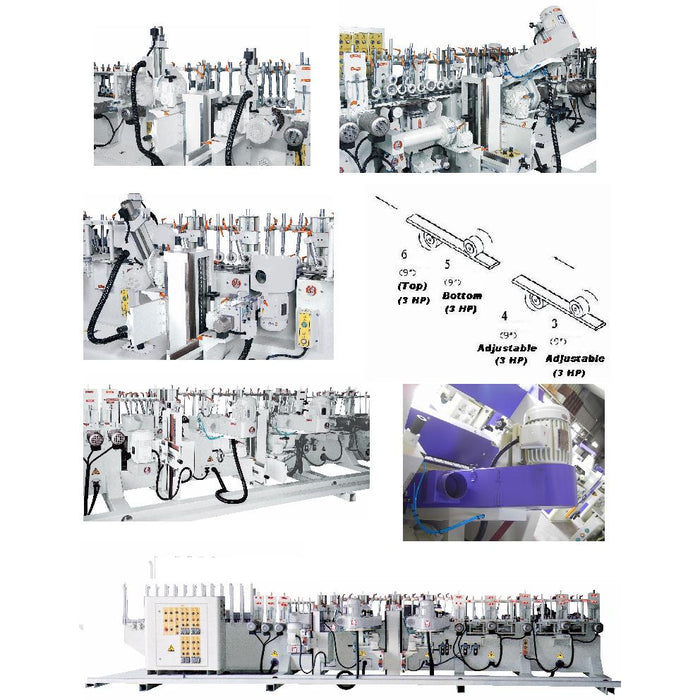 Castaly  6" 4 Profile Belt Heads Sander- SD-0604P