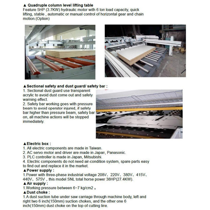 Castaly 10' Rear Load CNC Panel Saw  - TS-P330R